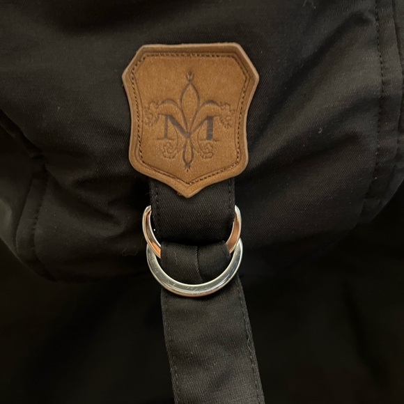 Mackage Black Puffer Jacket with Fur-Trimmed Hood - Picture 2 of 9